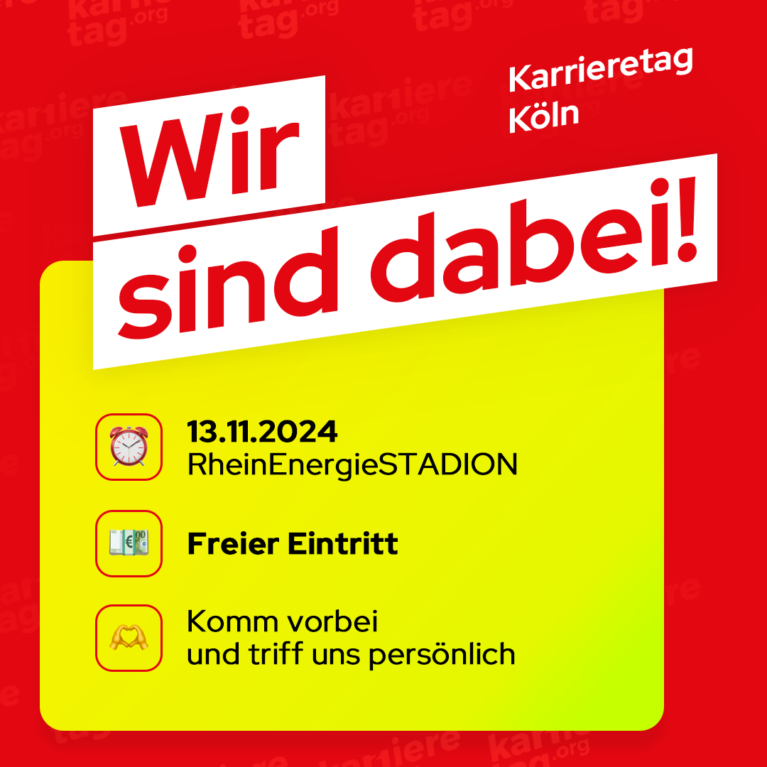 Angaben zu Ort und Datum des Karrieretages in Köln als Bild