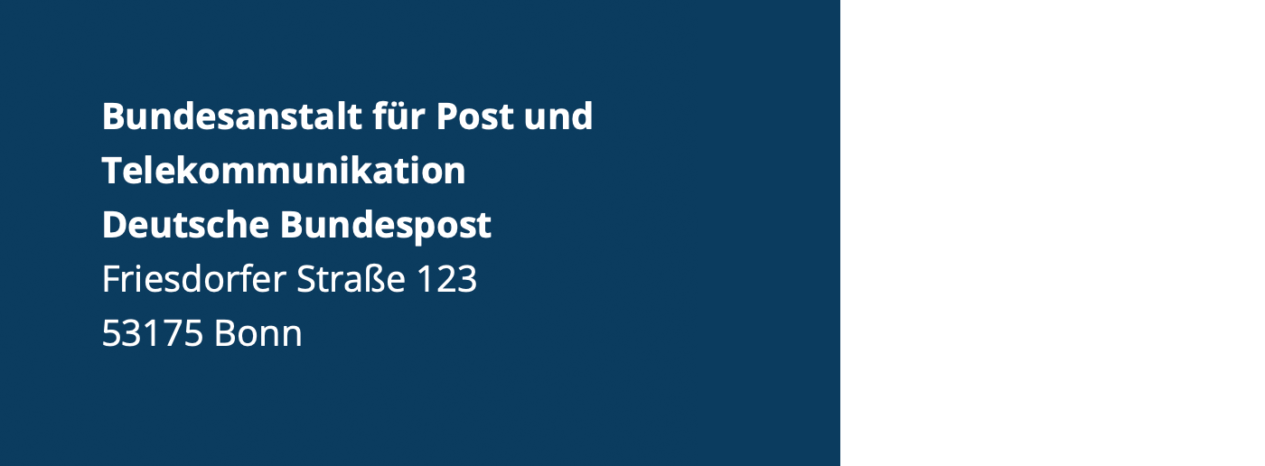 Adresse der BAnst PT Hauptdienststelle, Heinrich-Konen-Straße 1, 53227 Bann